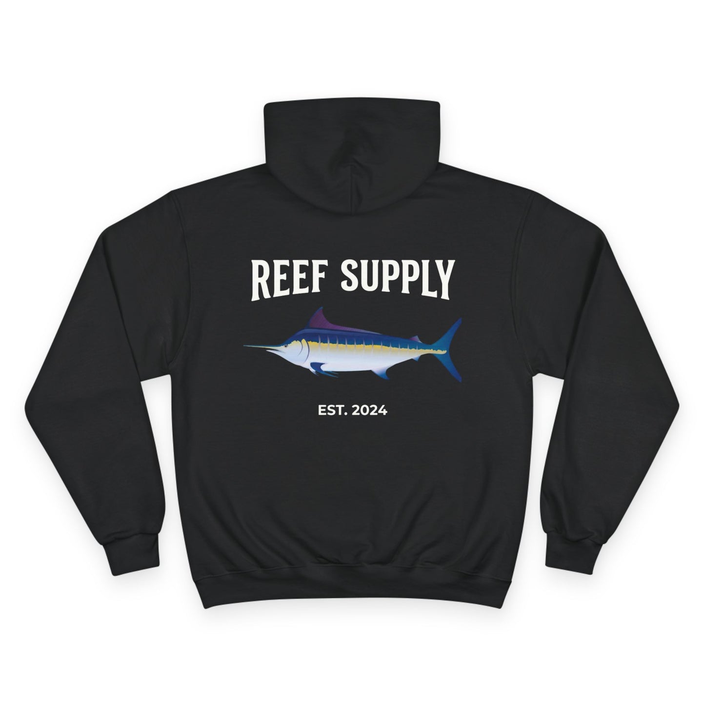 Reef Supply Hoodie — Graphic Blue Tuna Fishing Pullover