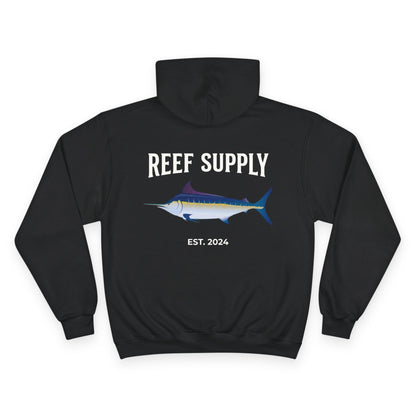 Reef Supply Hoodie — Graphic Blue Tuna Fishing Pullover