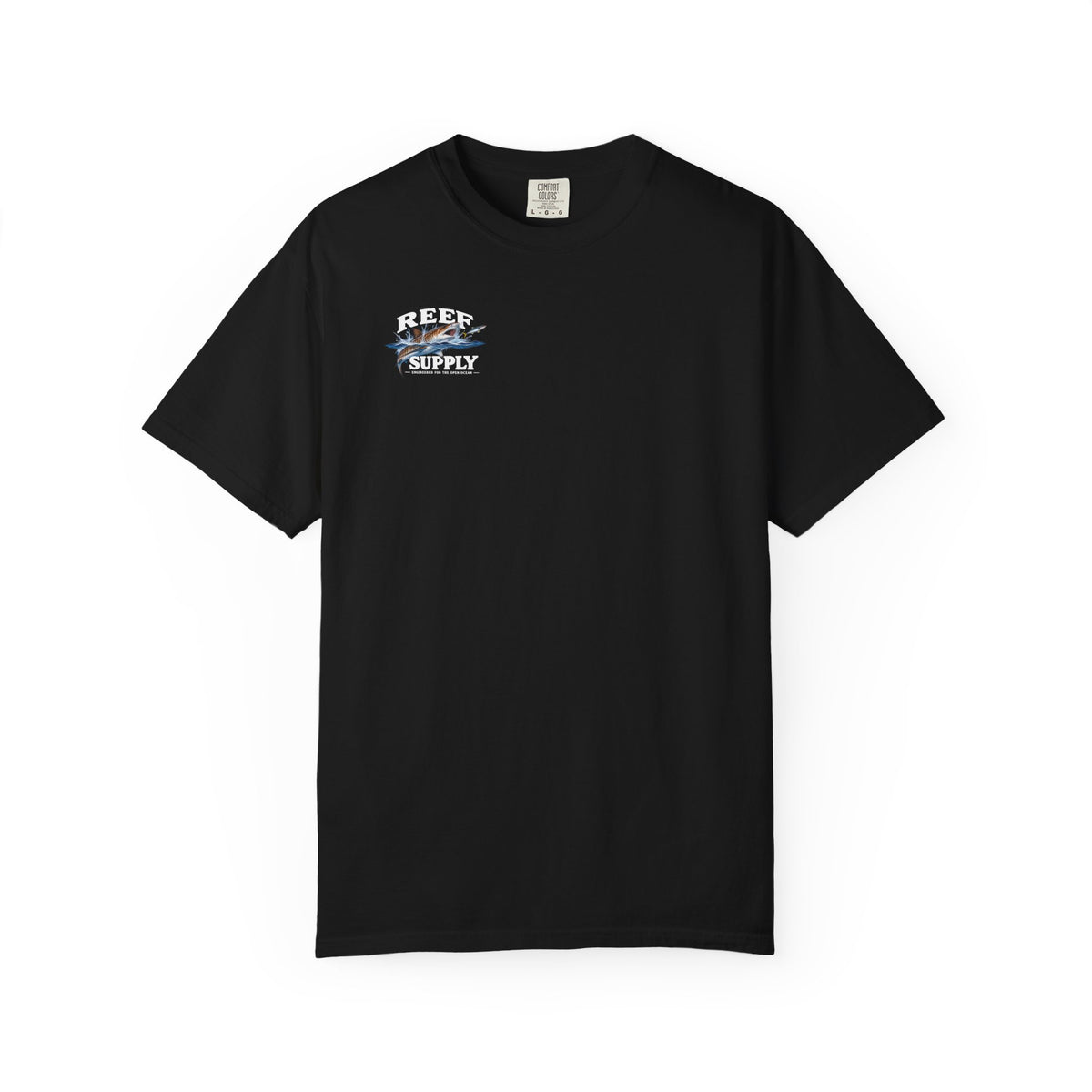 Black Reef Supply Tiger Tee t-shirt with a graphic logo on the chest.