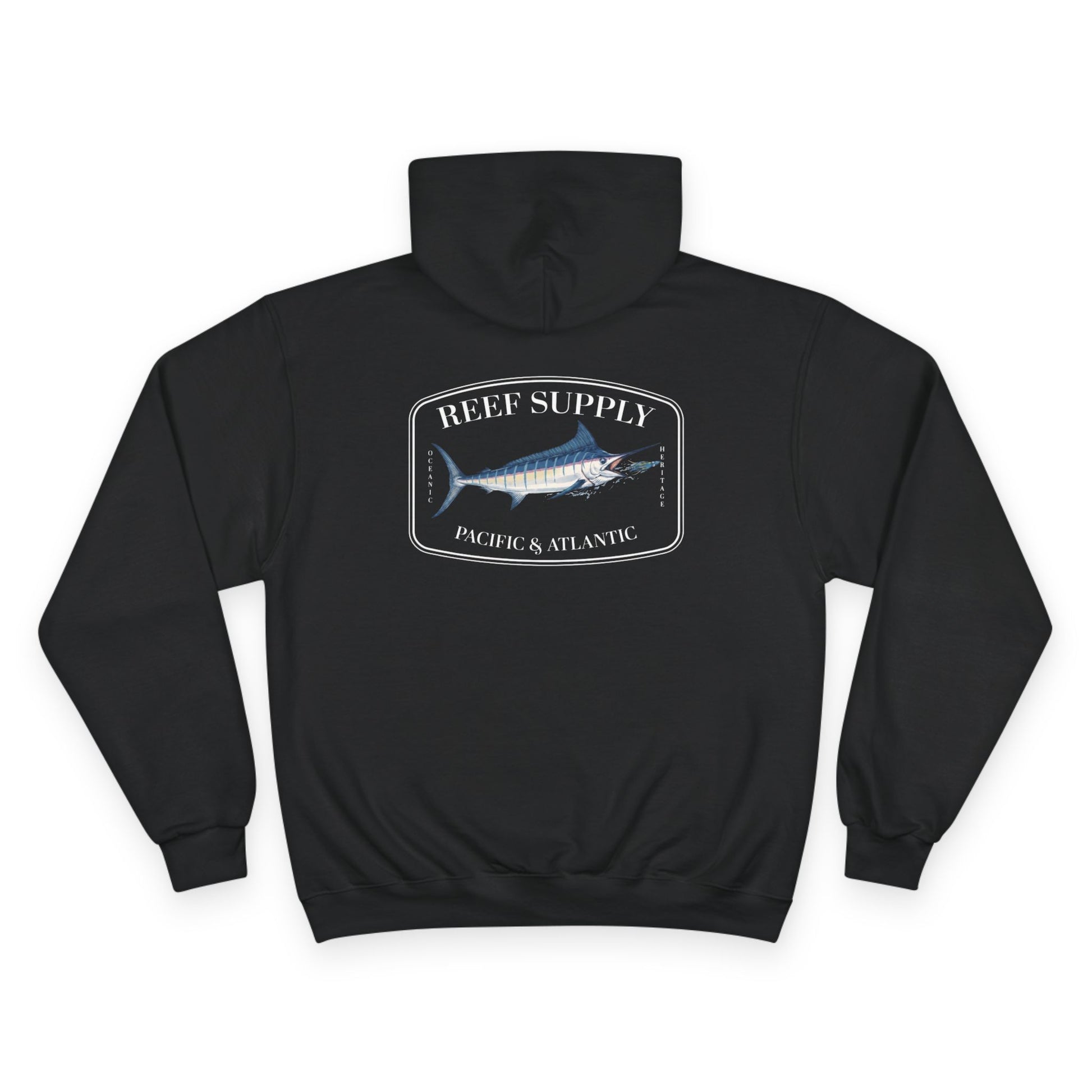 Black Champion - Reef Supply Marlin Fish Hoodie - Black