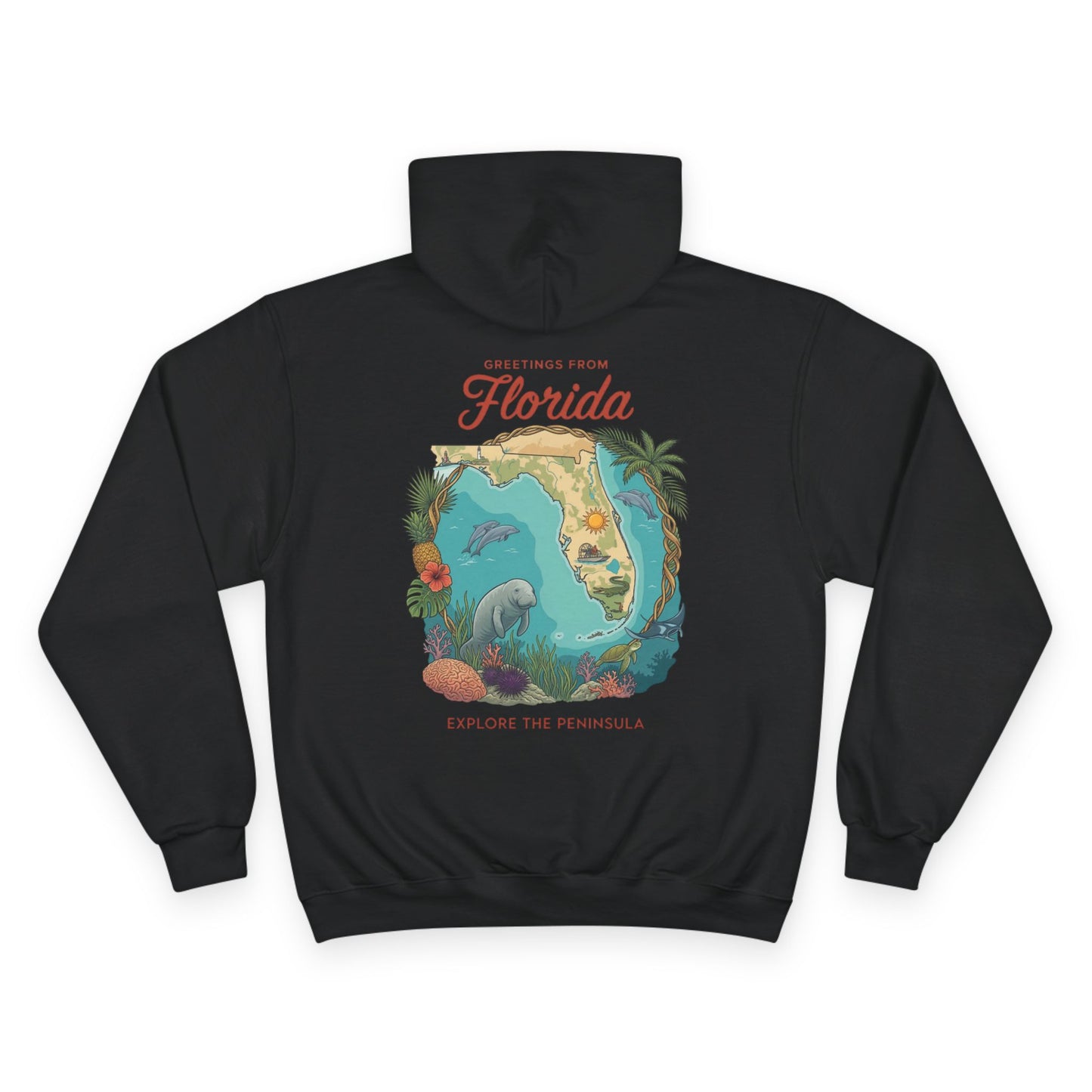 Reef Supply x Champion — Greetings from Florida Hoodie