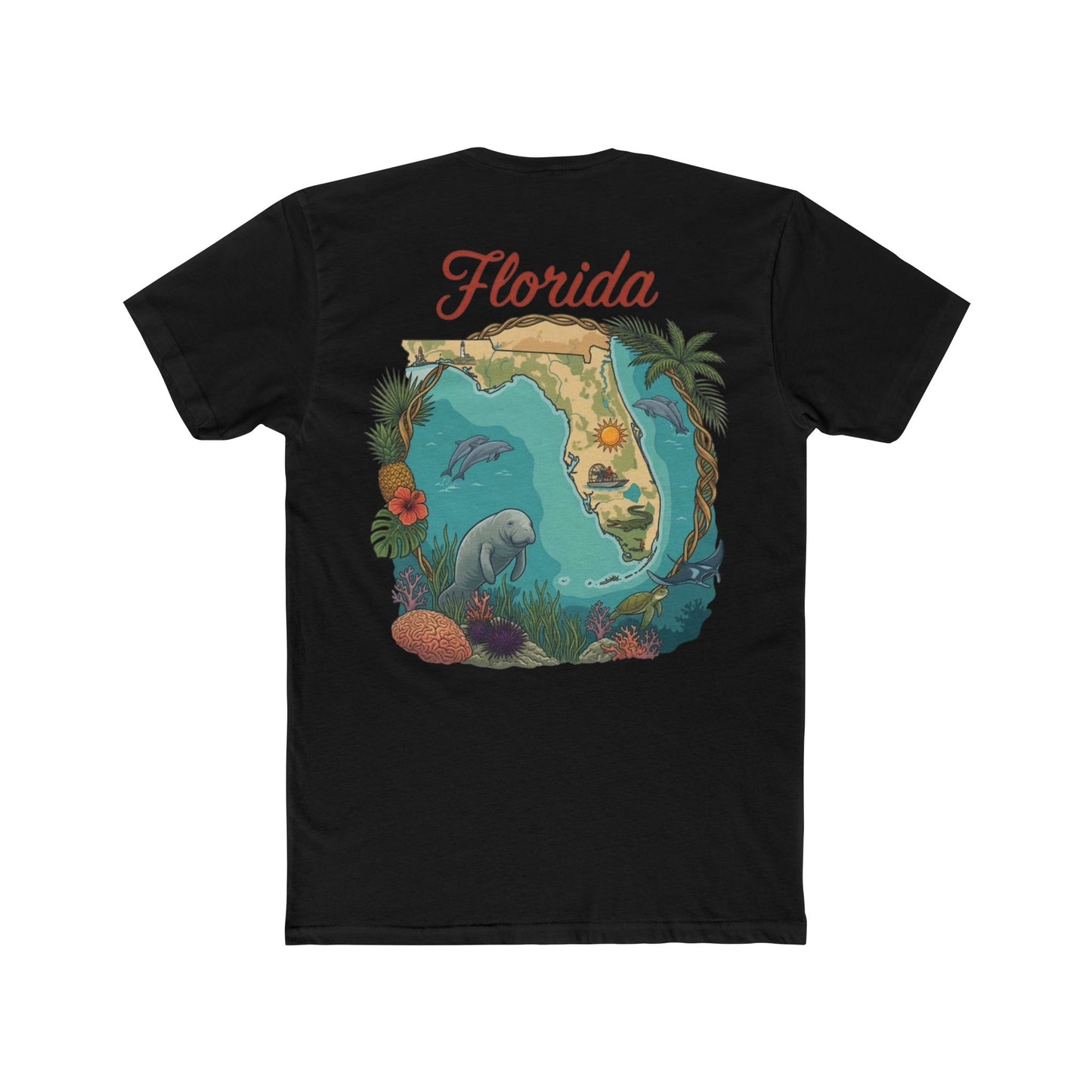 Florida Vintage Postcard T-Shirt — "Greetings from Florida" Travel Tee