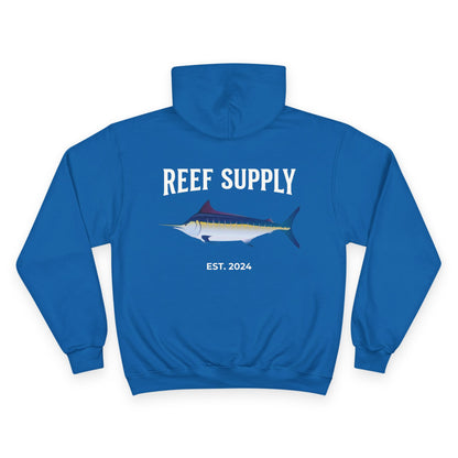 Reef Supply Hoodie — Graphic Blue Tuna Fishing Pullover