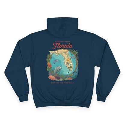 Reef Supply x Champion — Greetings from Florida Hoodie
