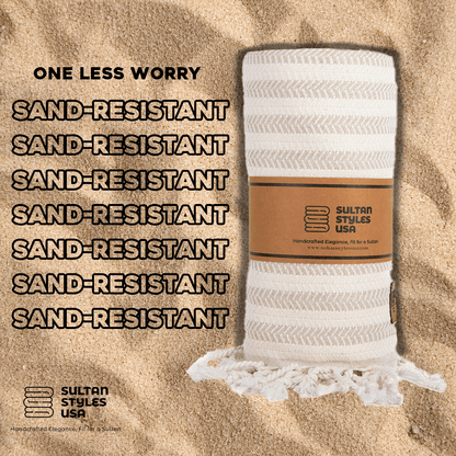 Turkish towel, lightweight, absorbent, eco-friendly, 100% cotton, sand-resistant