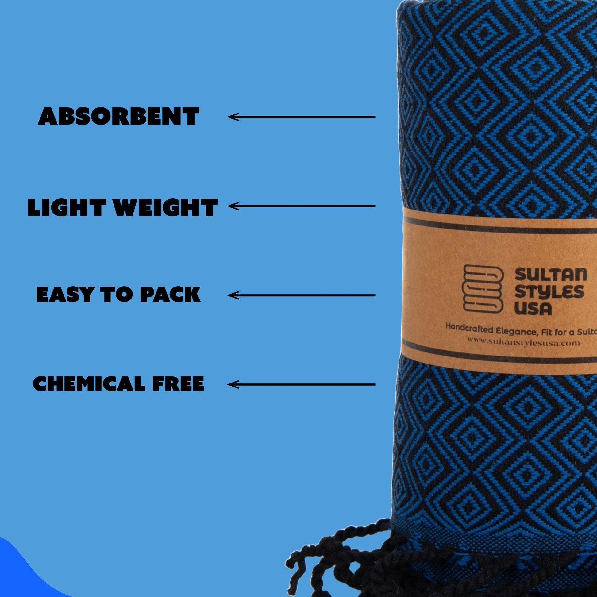 Turkish towel, lightweight, absorbent, eco-friendly, 100% cotton, sand-resistant OEKO-TEX Certified

