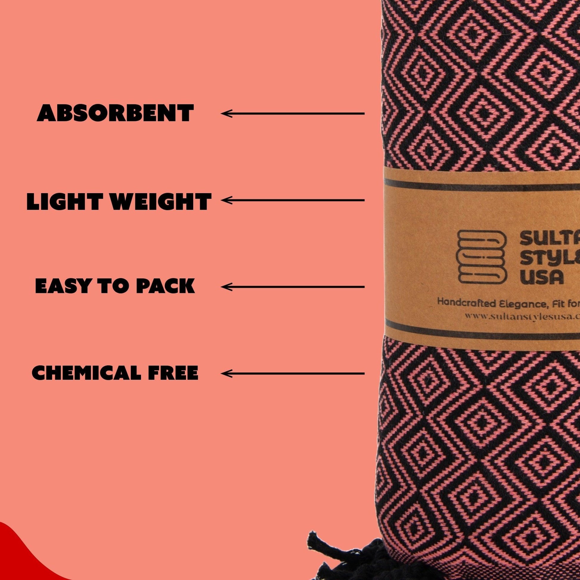 Turkish towel, lightweight, absorbent, eco-friendly, 100% cotton, sand-resistant OEKO-TEX Certified

