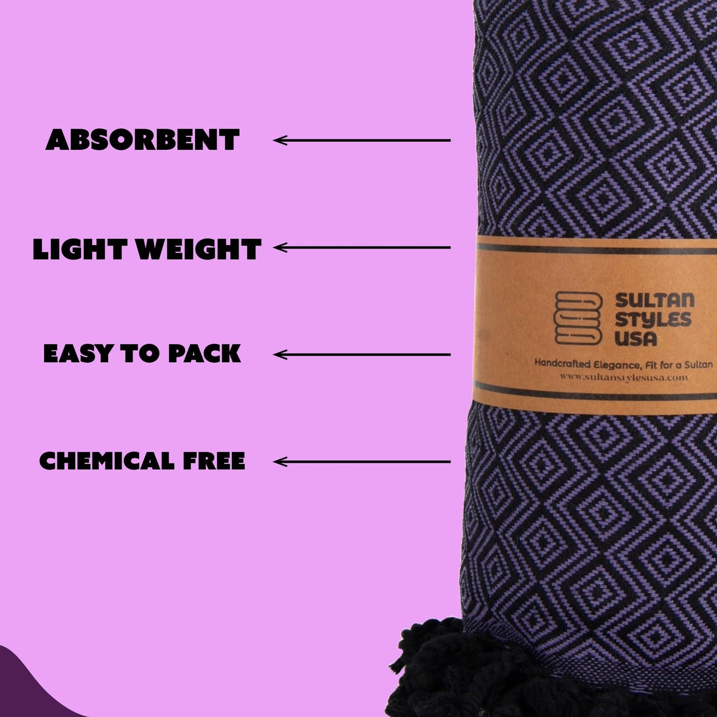 Turkish towel, lightweight, absorbent, eco-friendly, 100% cotton, sand-resistant OEKO-TEX Certified

